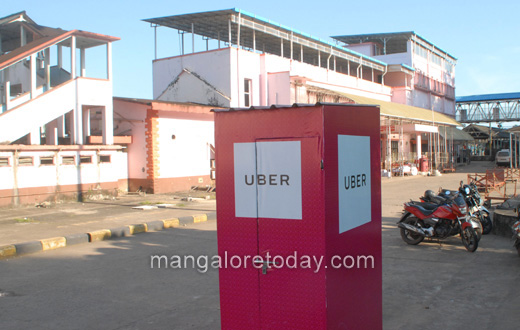 Auto drivers protest at mangalore railway stations